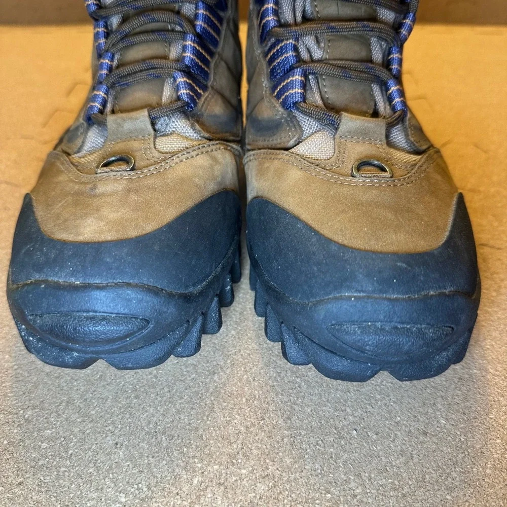 Salomon Mens Contagrip Thinsulate Winter Hiking Boots Brown‎ Blue Size 7.5